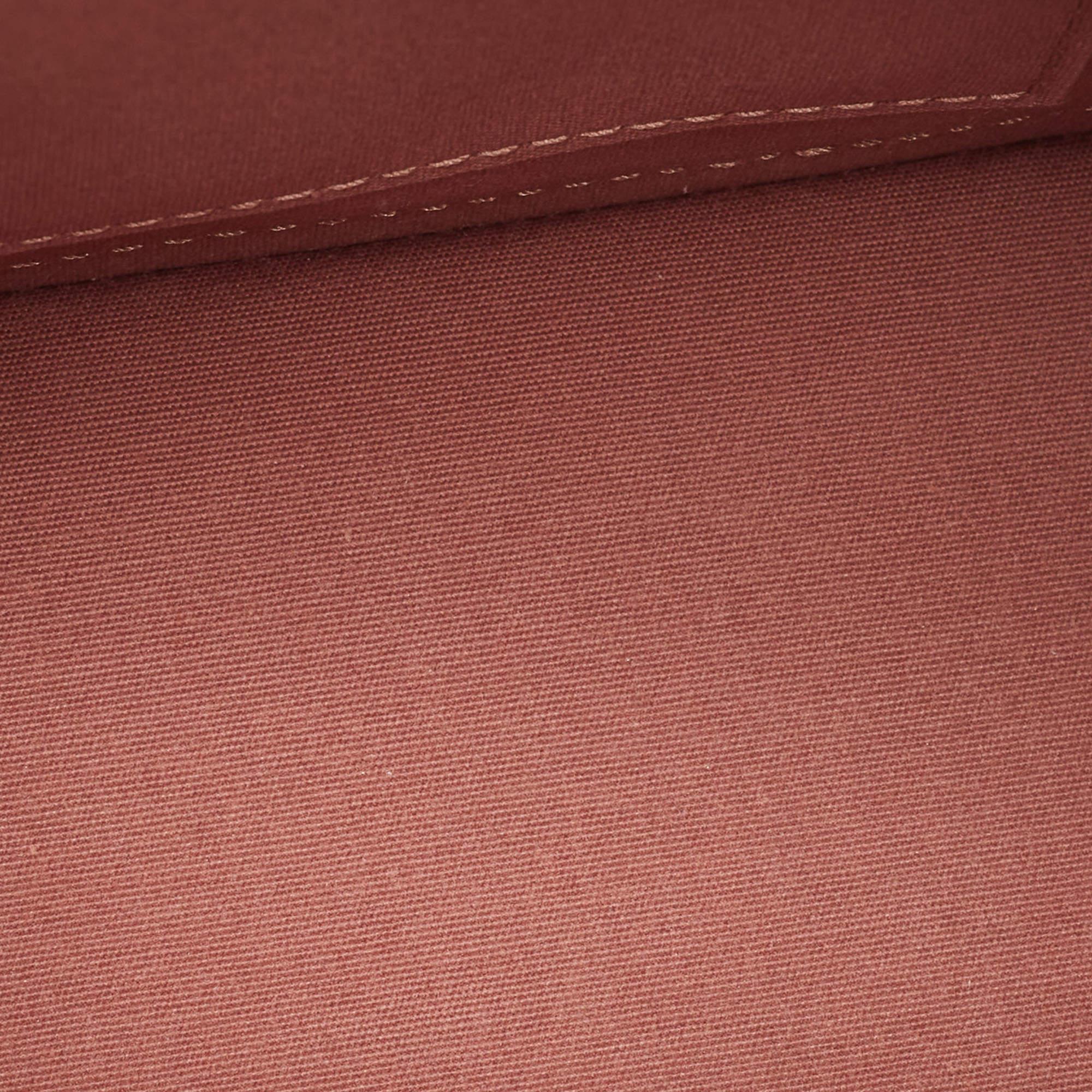 Louis Vuitton Brown Monogram Patent Leather Alma BB Bag For Sale 4