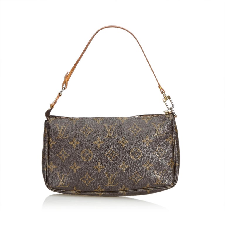 Louis Vuitton Brown Monogram Pochette Accessoires For Sale at 1stdibs