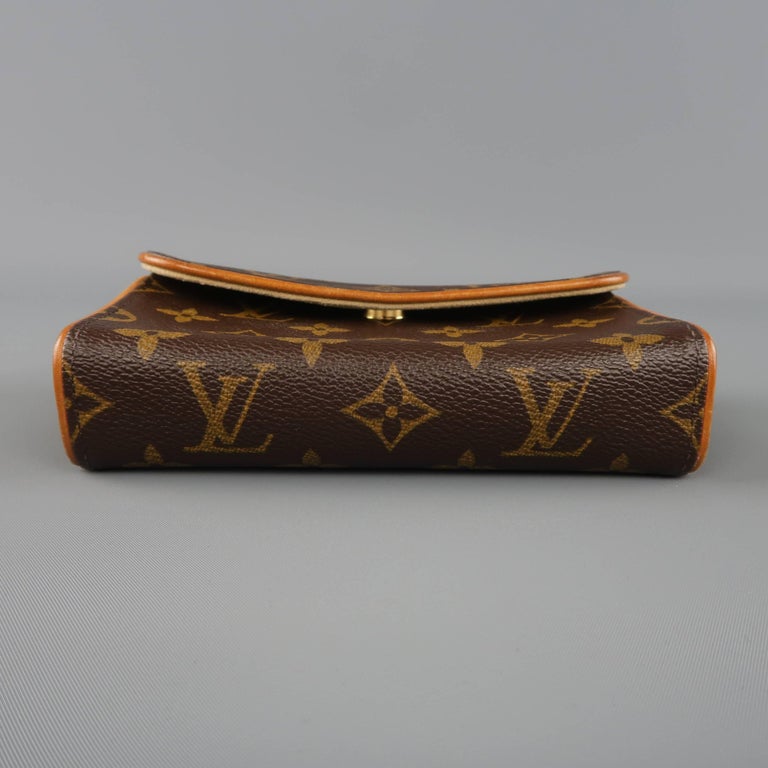 LOUIS VUITTON Brown Monogram Pochette Florentine Fannypack Belt Bag at 1stdibs