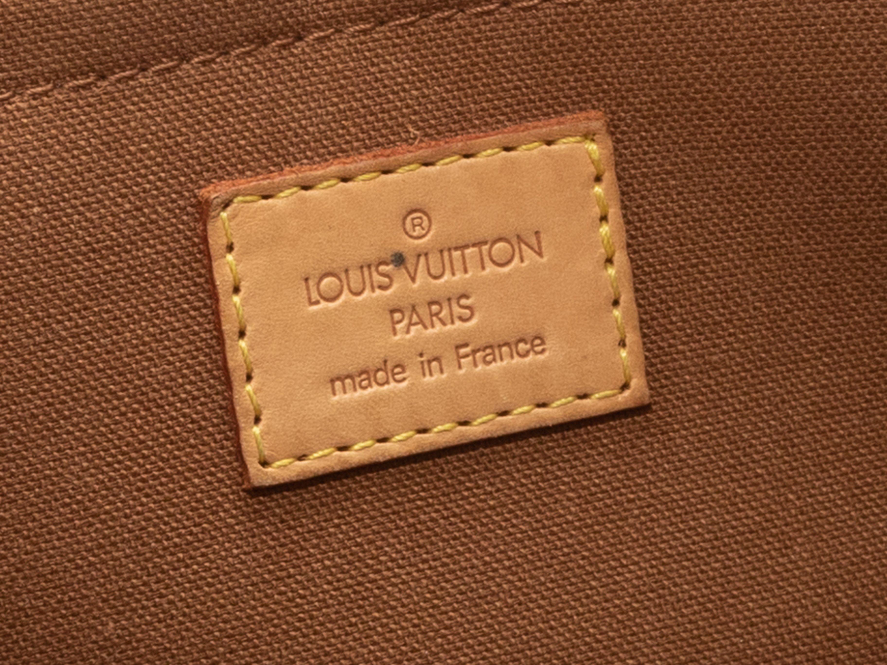 Details zum Produkt: Braune Louis Vuitton Monogram Popincourt 2005 Tasche. Die Popincourt Bag hat ein beschichtetes Canvas-Gehäuse, goldfarbene Beschläge, zwei gerollte Griffe und einen Reißverschluss an der Oberseite. 11.5