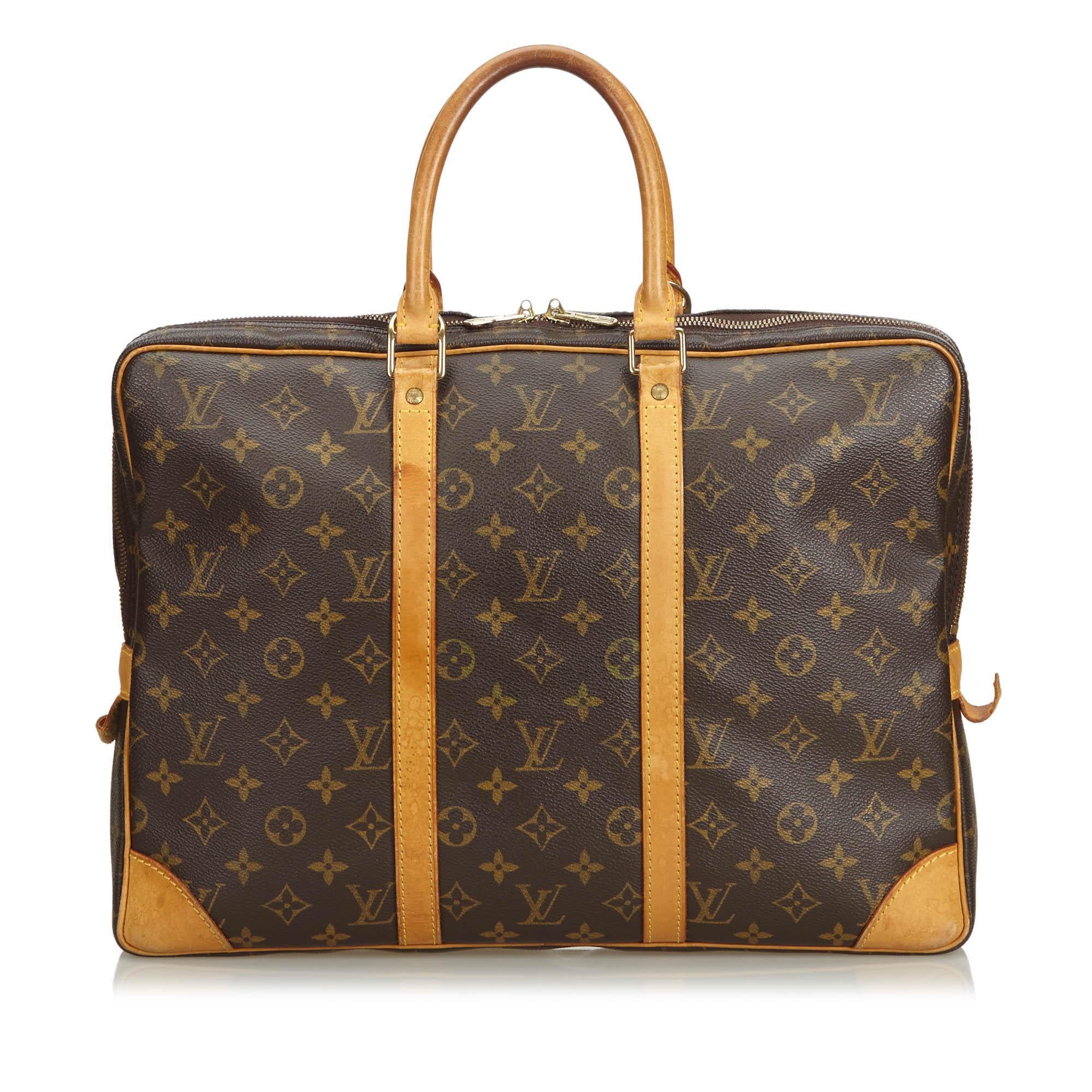 Louis Vuitton Brown Monogram Porte-Document Voyage In Good Condition In Orlando, FL