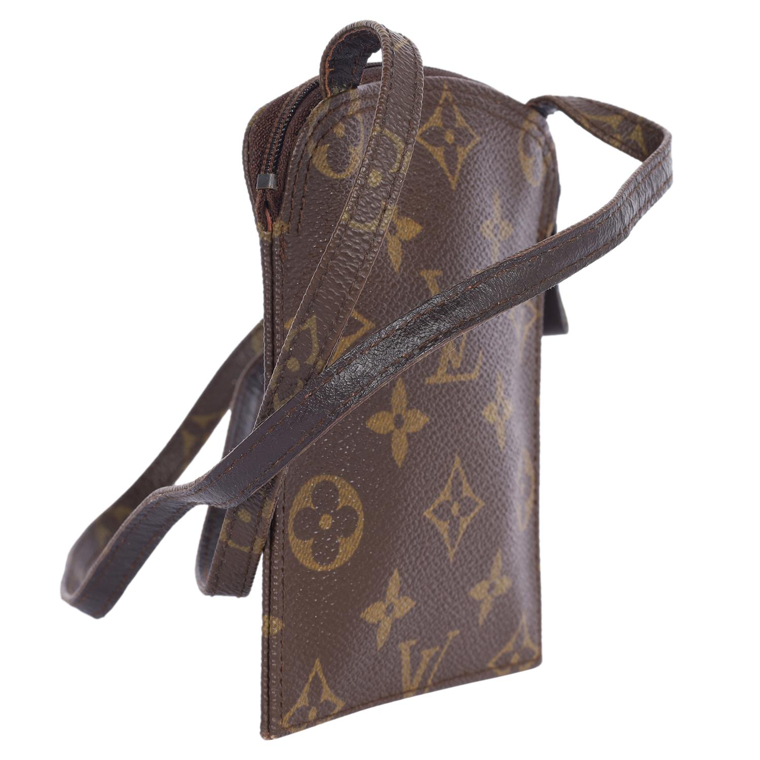 Louis Vuitton Brown Monogram Pouch Mini Flat Shoulder Bag 5