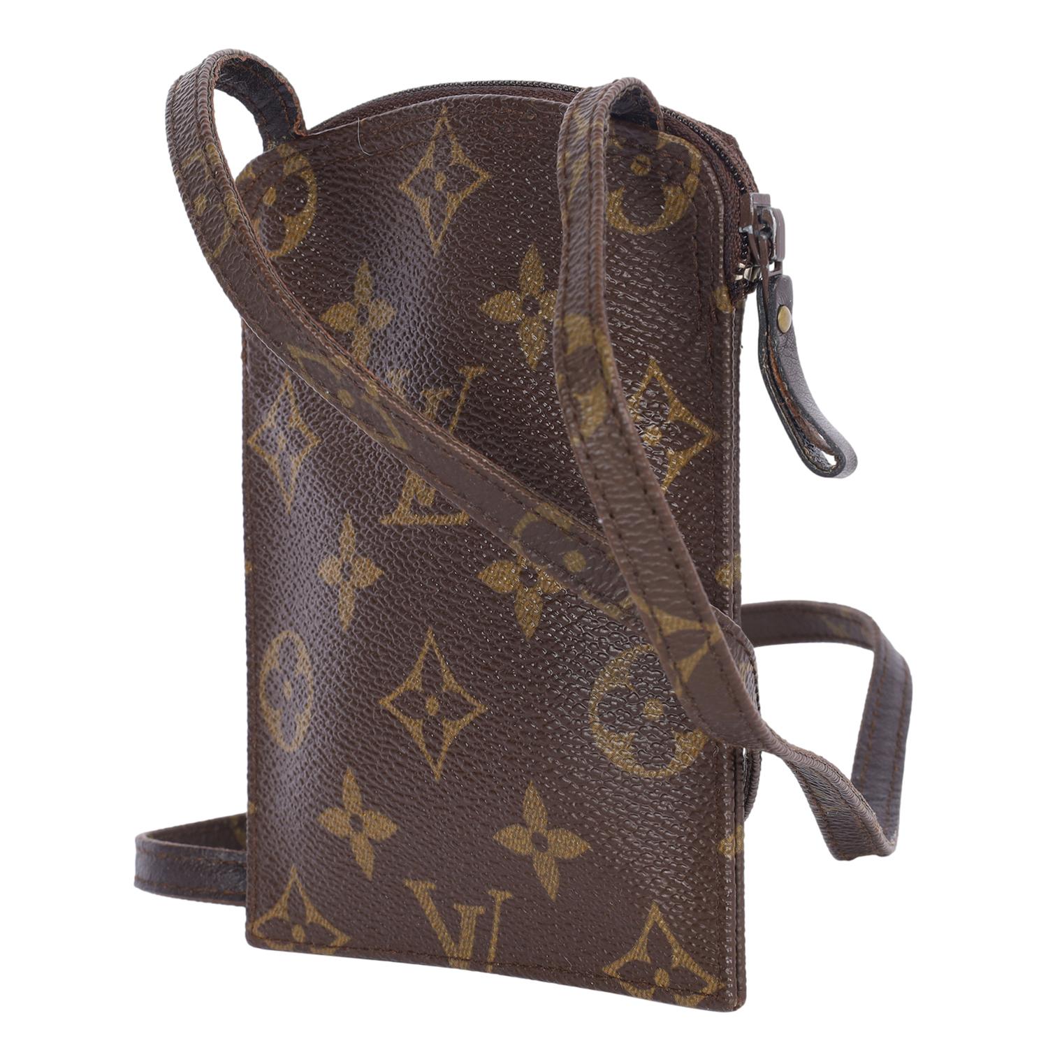 Louis Vuitton Brown Monogram Pouch Mini Flat Shoulder Bag 6