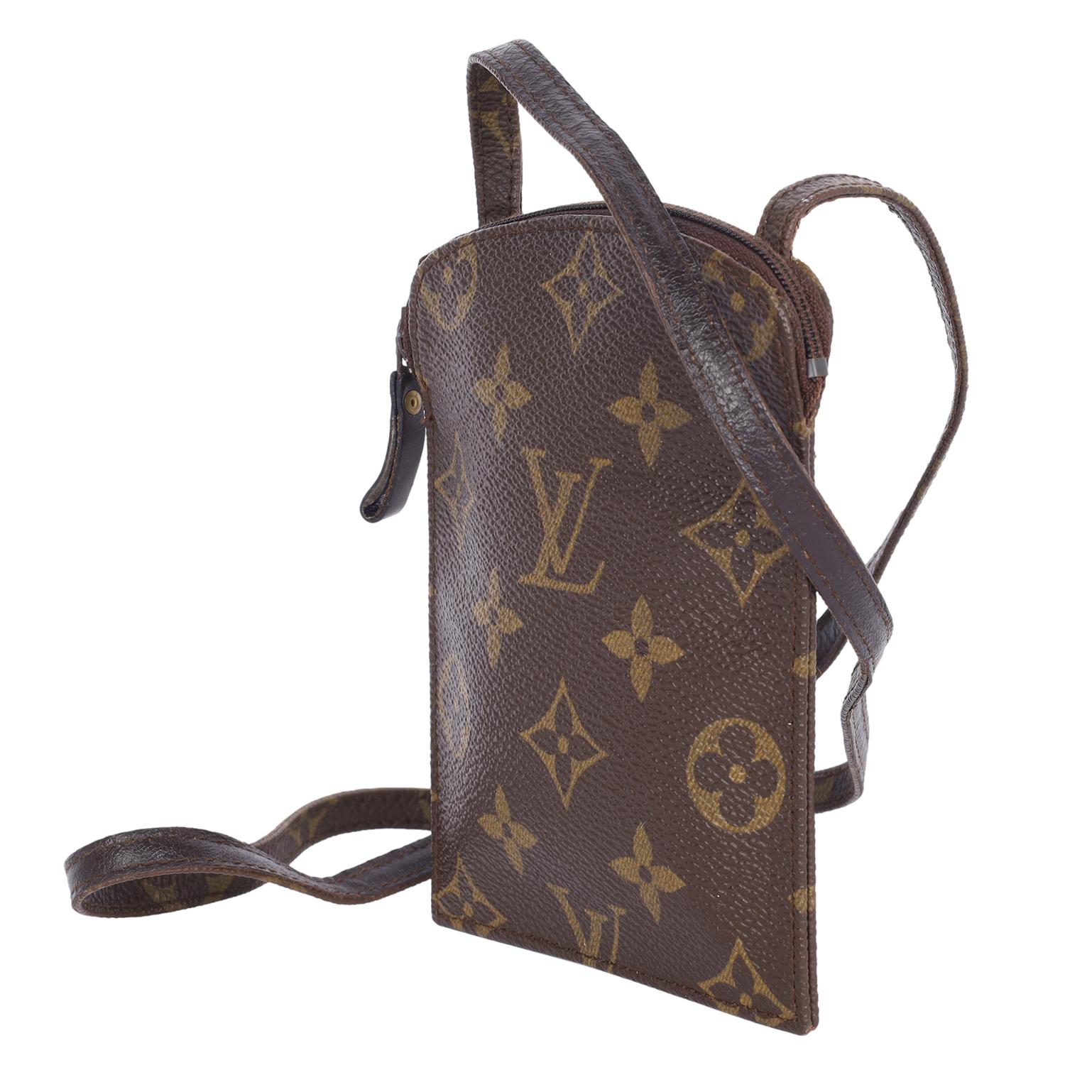 Louis Vuitton Brown Monogram Pouch Mini Flat Shoulder Bag 4