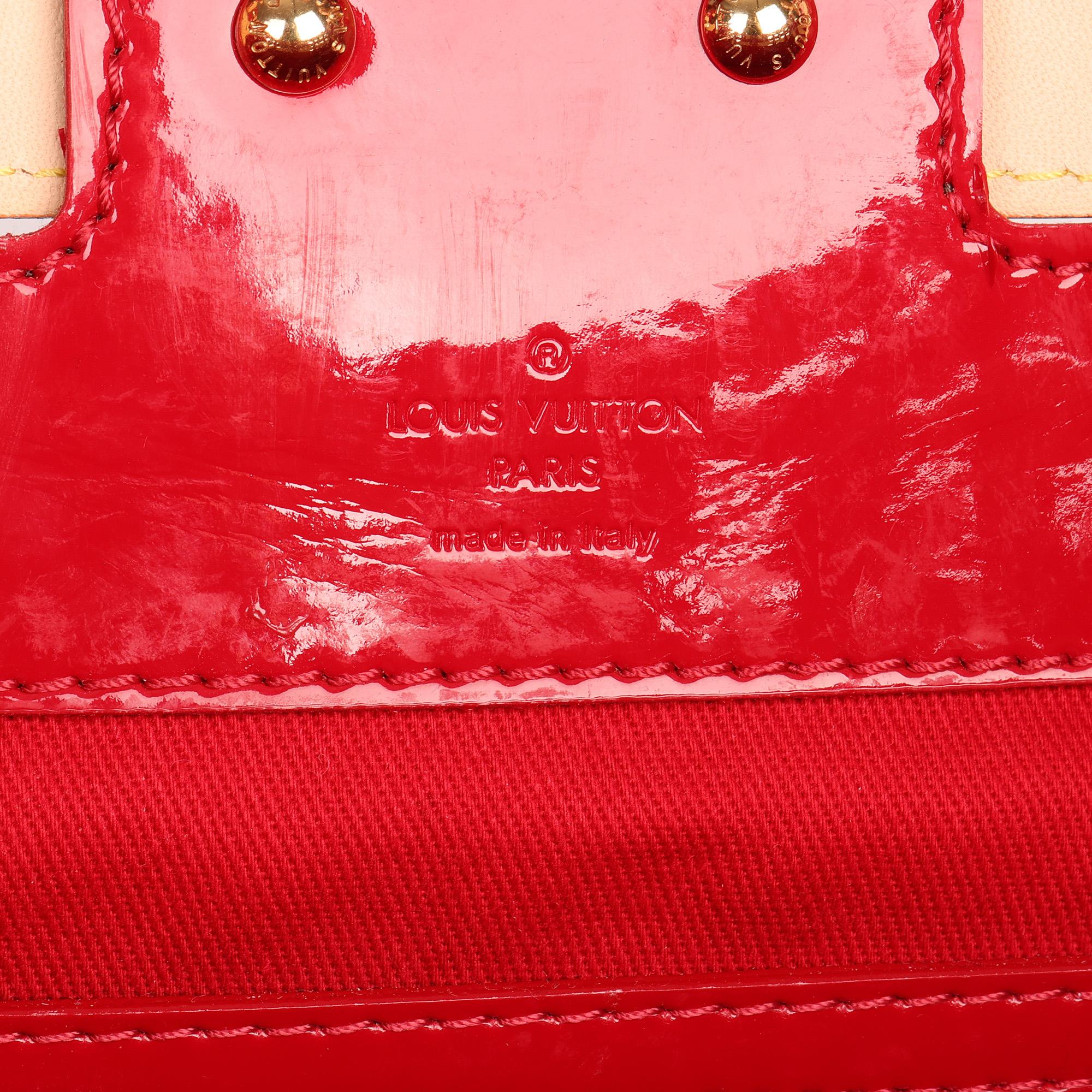 Louis Vuitton Brown Monogram & Red Patent & Crocodile Leather Rubis Salina GM 3