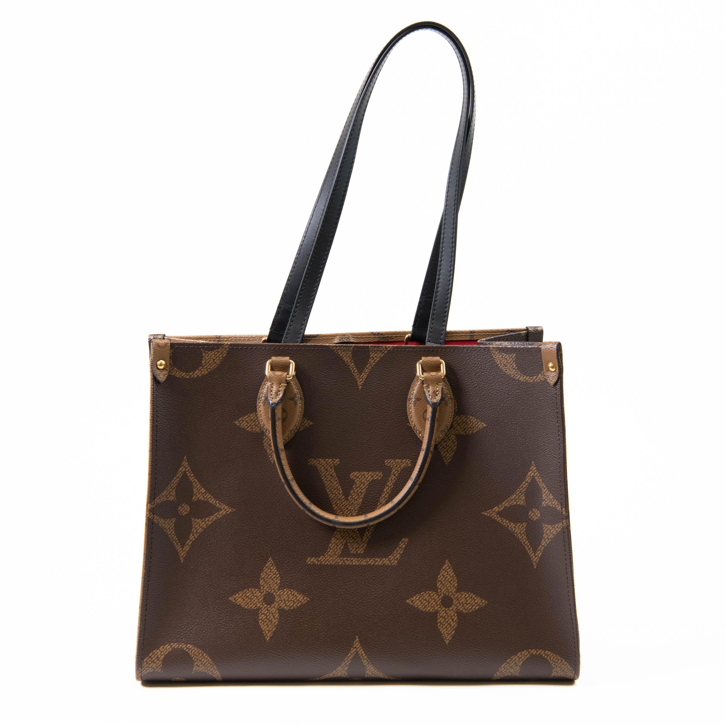 Women's or Men's Louis Vuitton Brown Monogram Reverse Canvas Onthego MM Bag