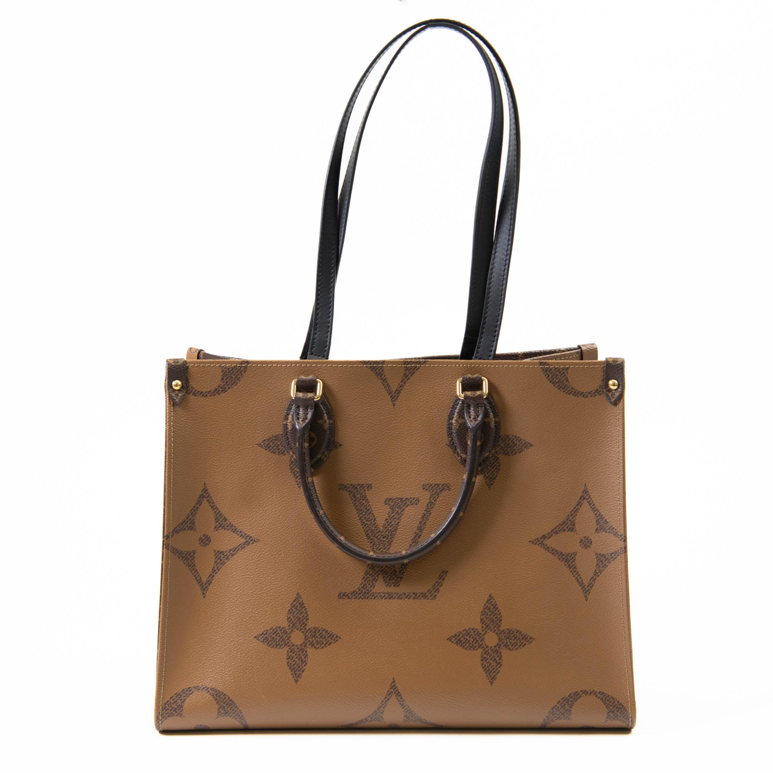 Louis Vuitton Brown Monogram Reverse Canvas Onthego MM Bag 1