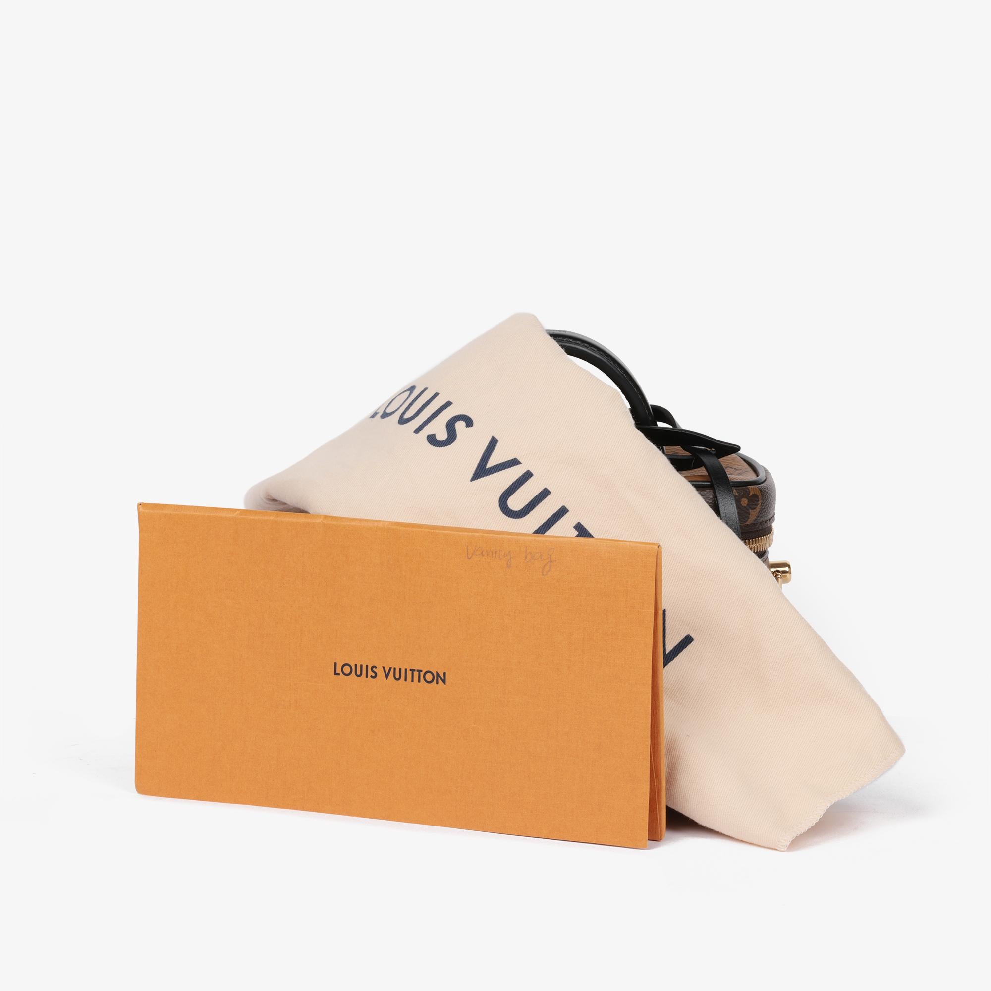 Louis Vuitton Brown Monogram Reverse Coated Canvas & Black Calfskin Leather Vani 6