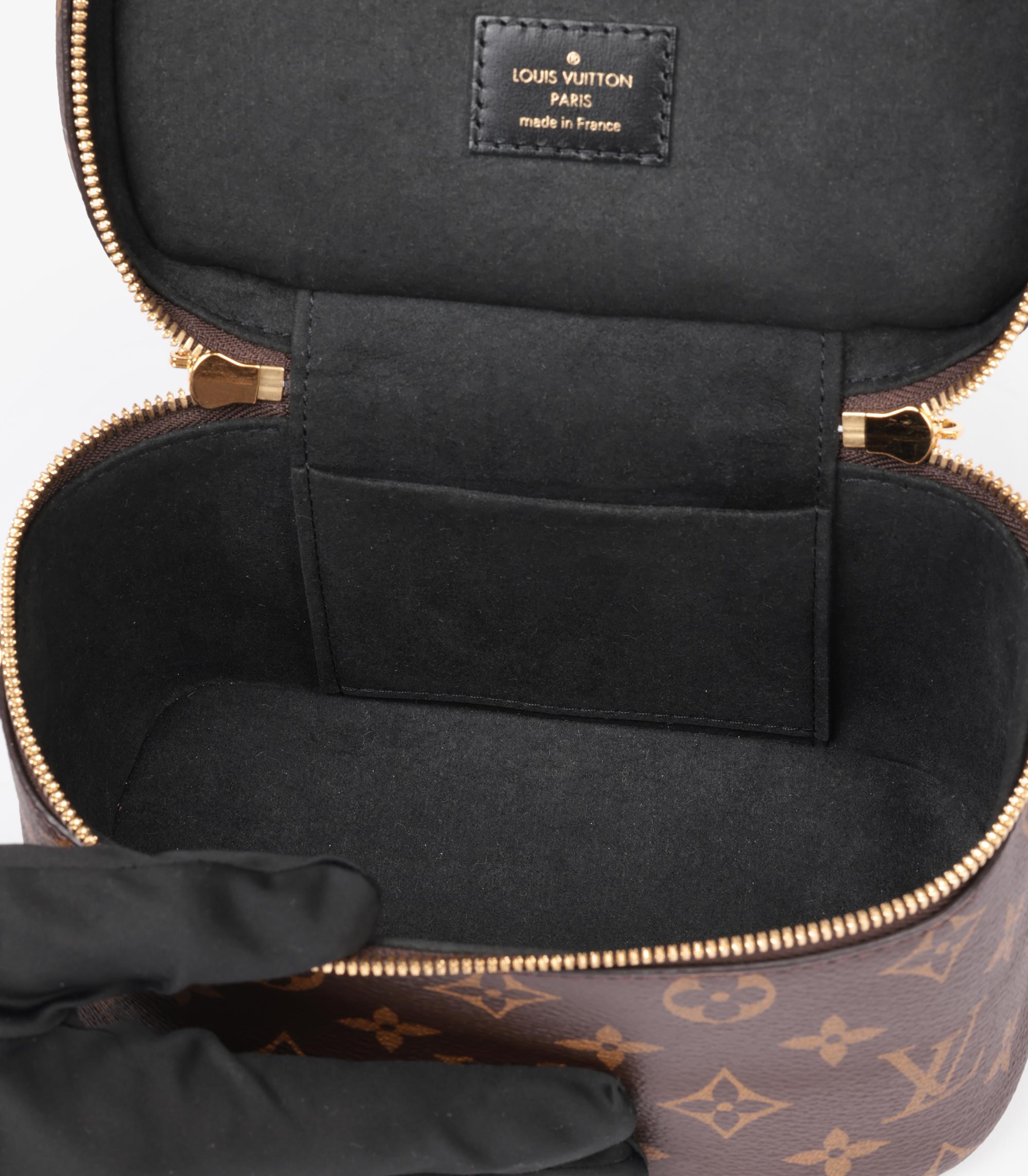Louis Vuitton Brown Monogram Reverse Coated Canvas & Black Calfskin Leather Vani 3