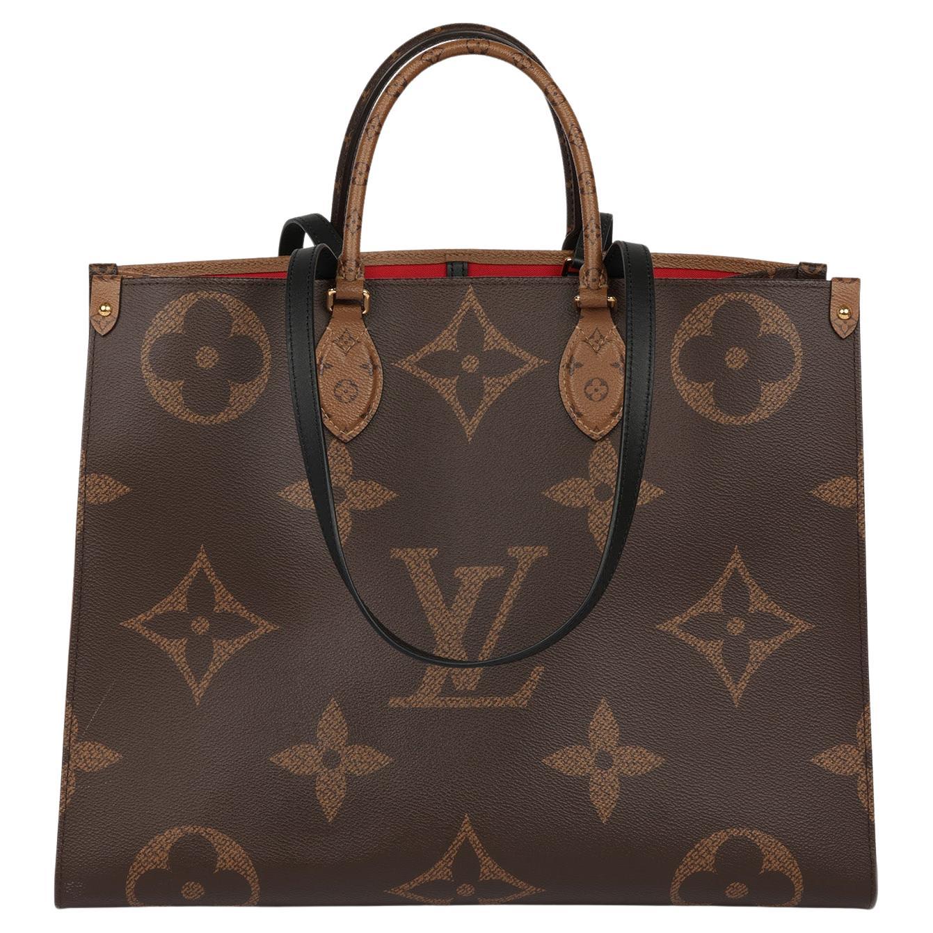 Louis Vuitton Brown Monogram And Reverse Monogram Coated Canvas Onthego 