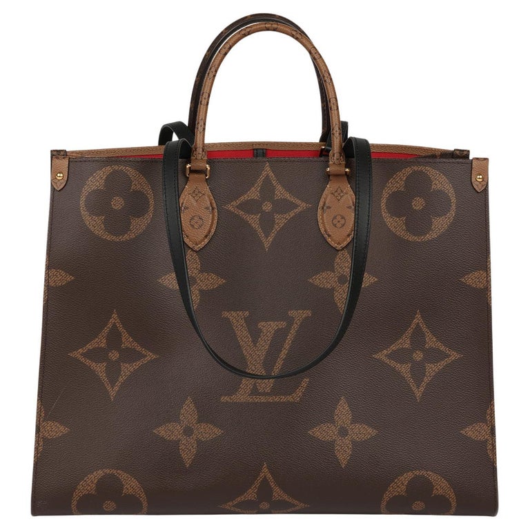 Louis Vuitton Dune Calfskin Leather and Brown Monogram Pallas Shopper For  Sale at 1stDibs