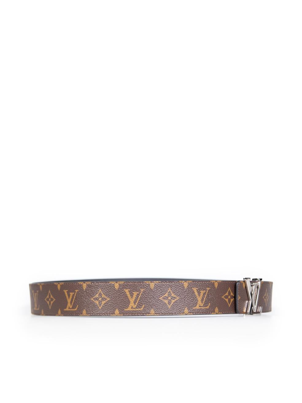 Gray Louis Vuitton Brown Monogram Reversible Belt