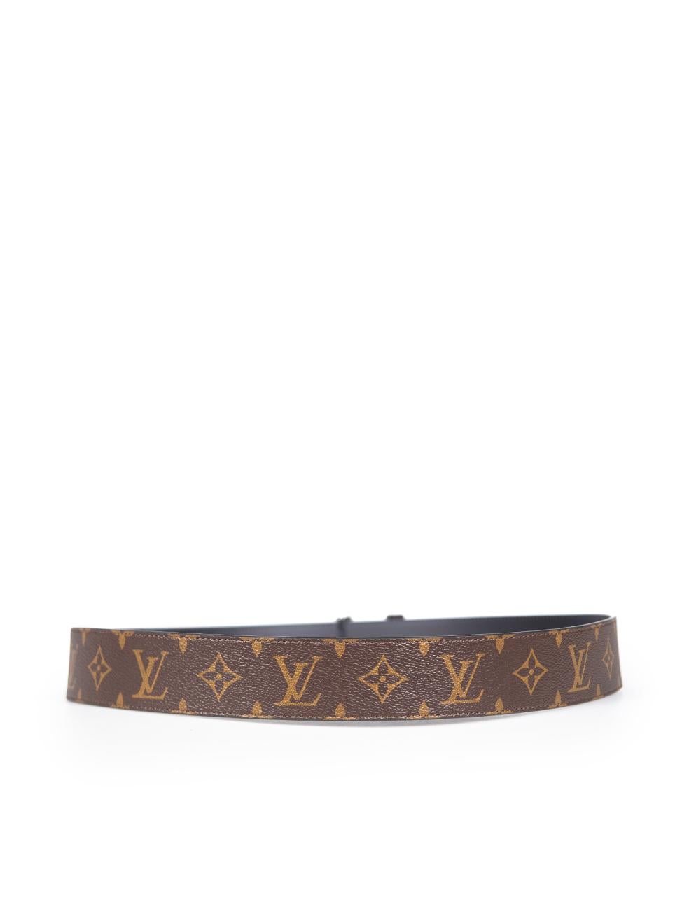 Louis Vuitton Brown Monogram Reversible Belt In Good Condition In London, GB