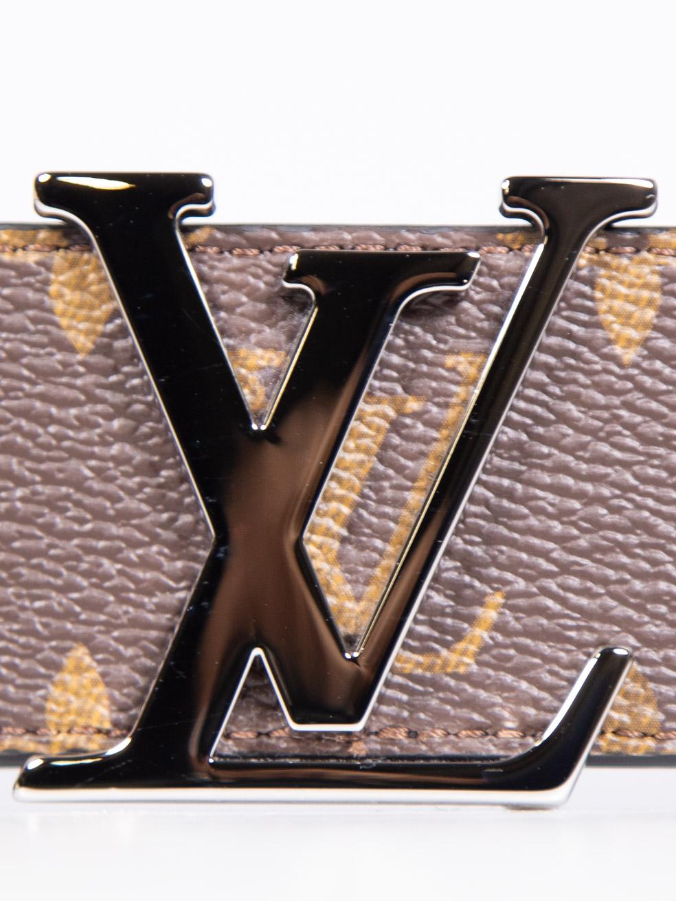 Women's Louis Vuitton Brown Monogram Reversible Belt