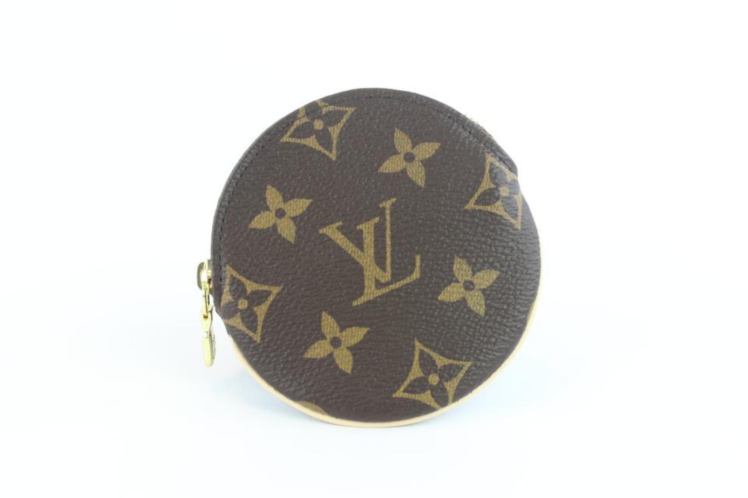 Women's Louis Vuitton Brown Monogram Round Coin Purse 1lz1012 Wallet For Sale