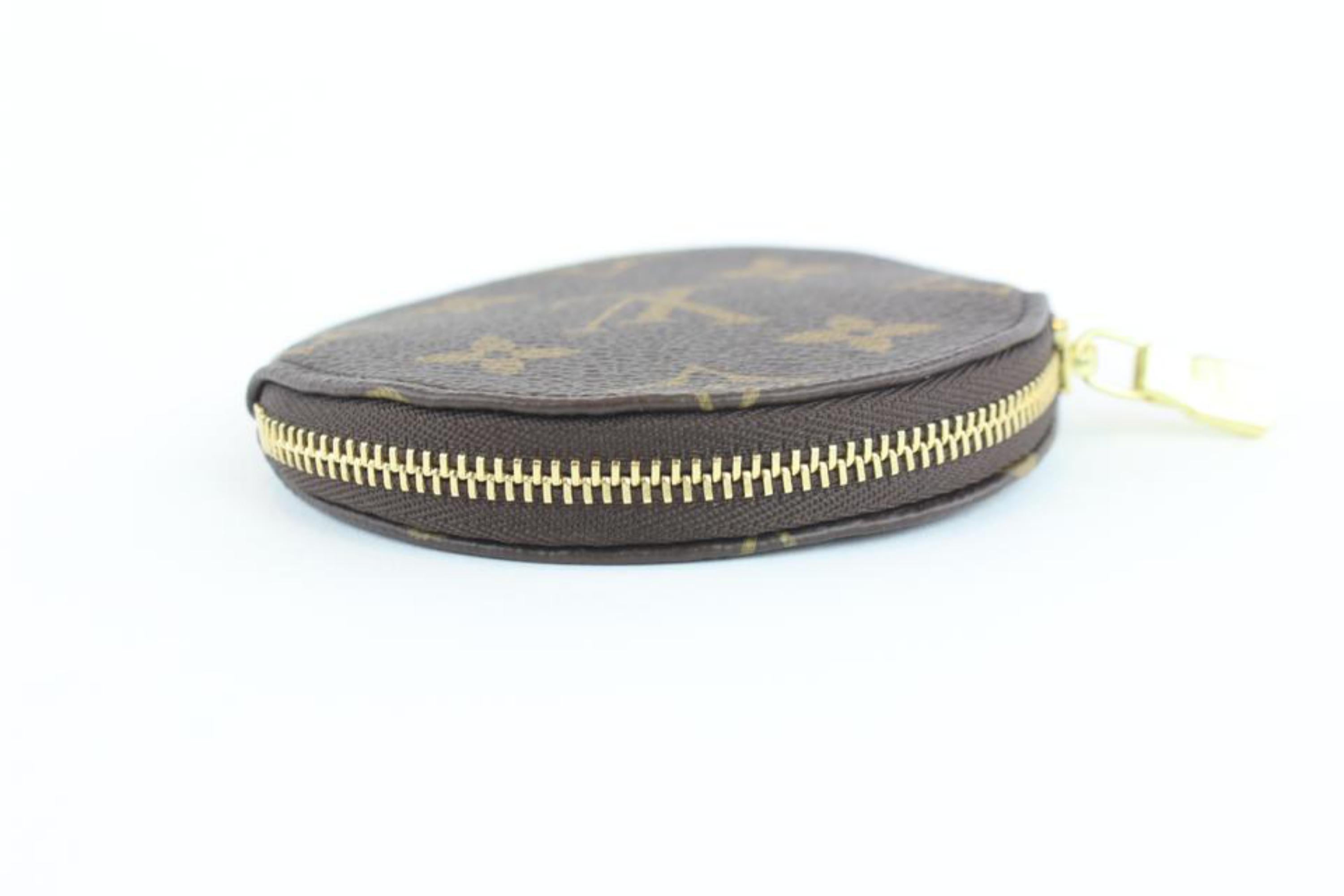 Louis Vuitton Brown Monogram Round Coin Purse 1lz1012 Wallet For Sale 1