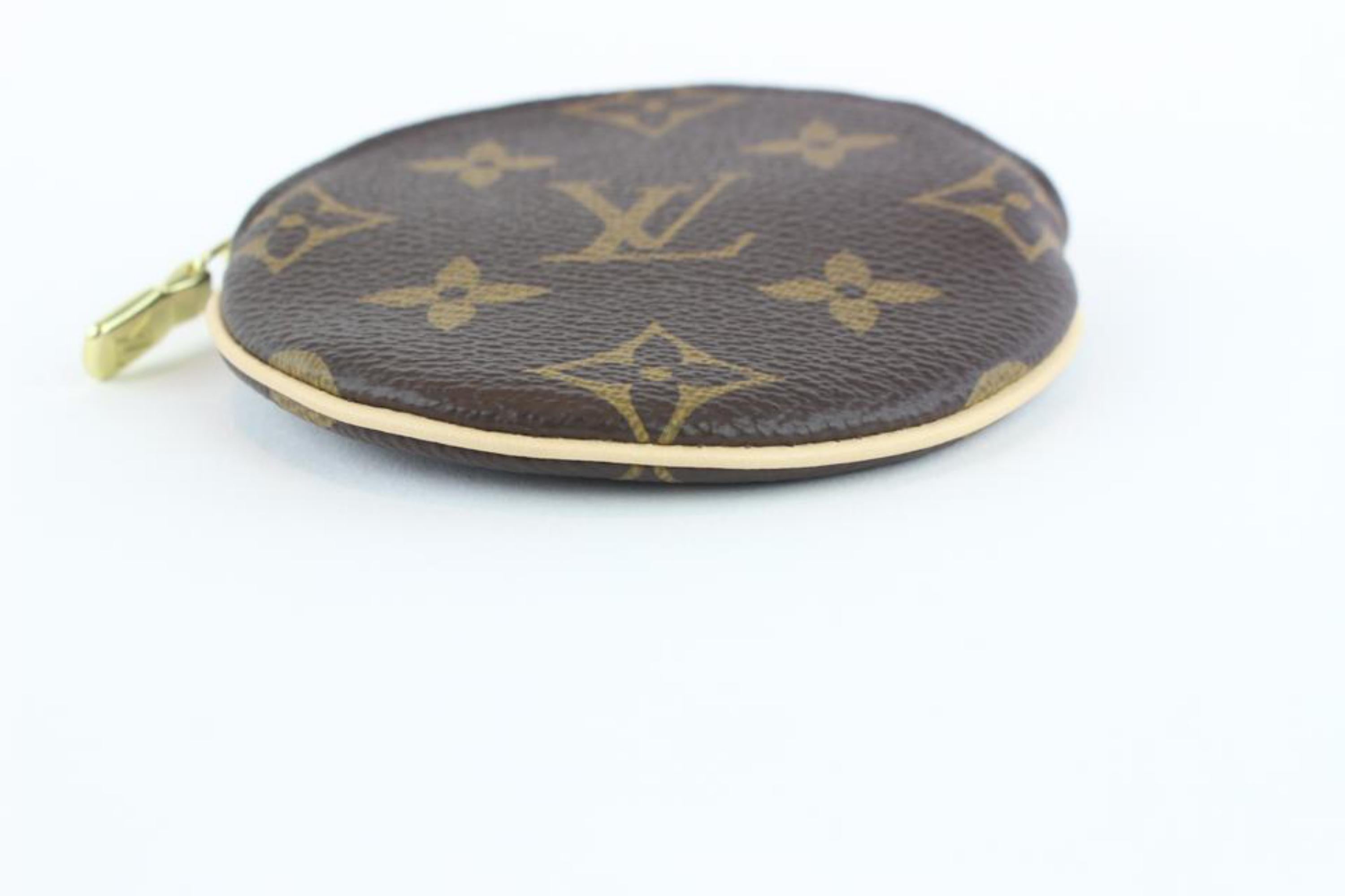 Louis Vuitton Brown Monogram Round Coin Purse 1lz1012 Wallet For Sale 2