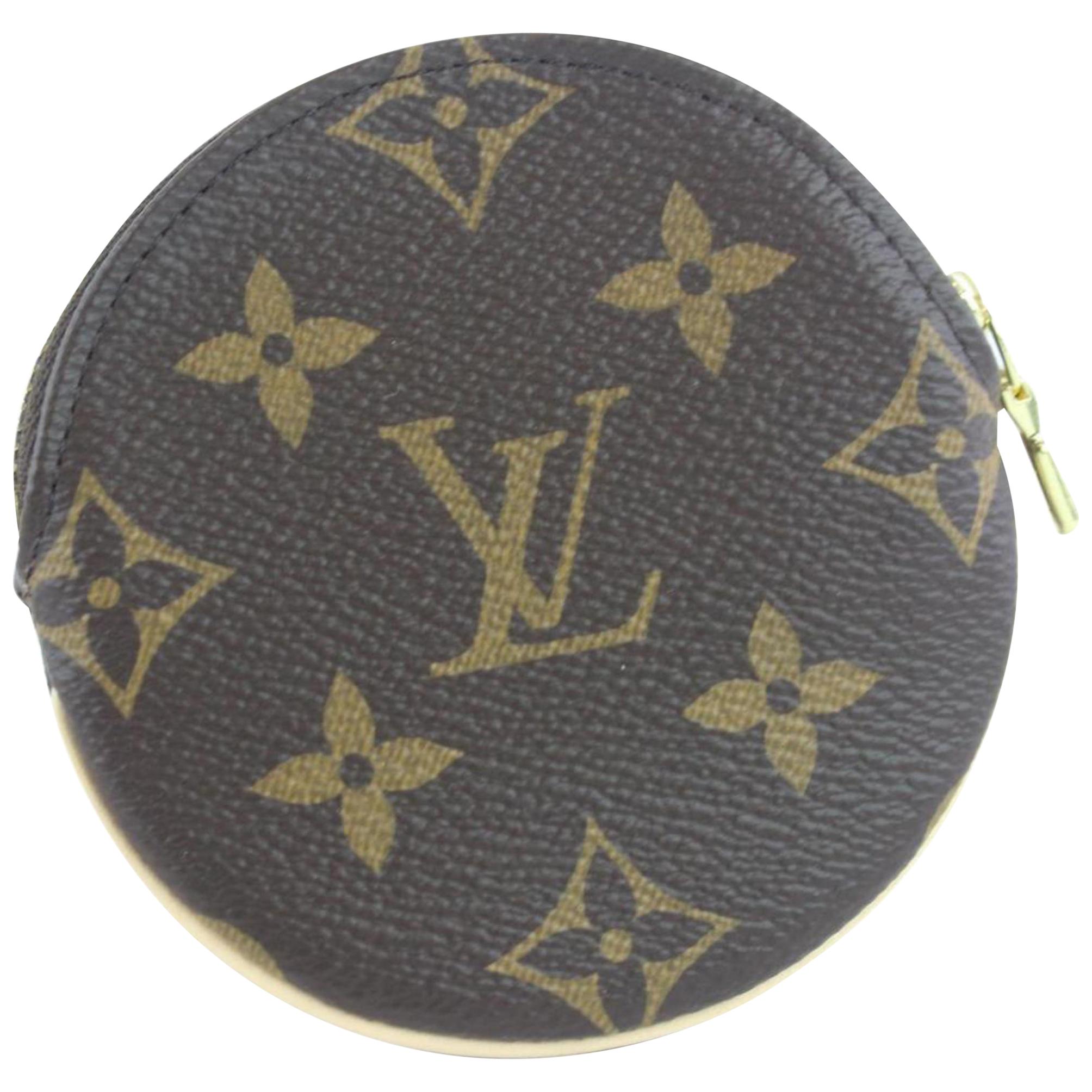Louis Vuitton Brown Monogram Round Coin Purse 1lz1012 Wallet For Sale