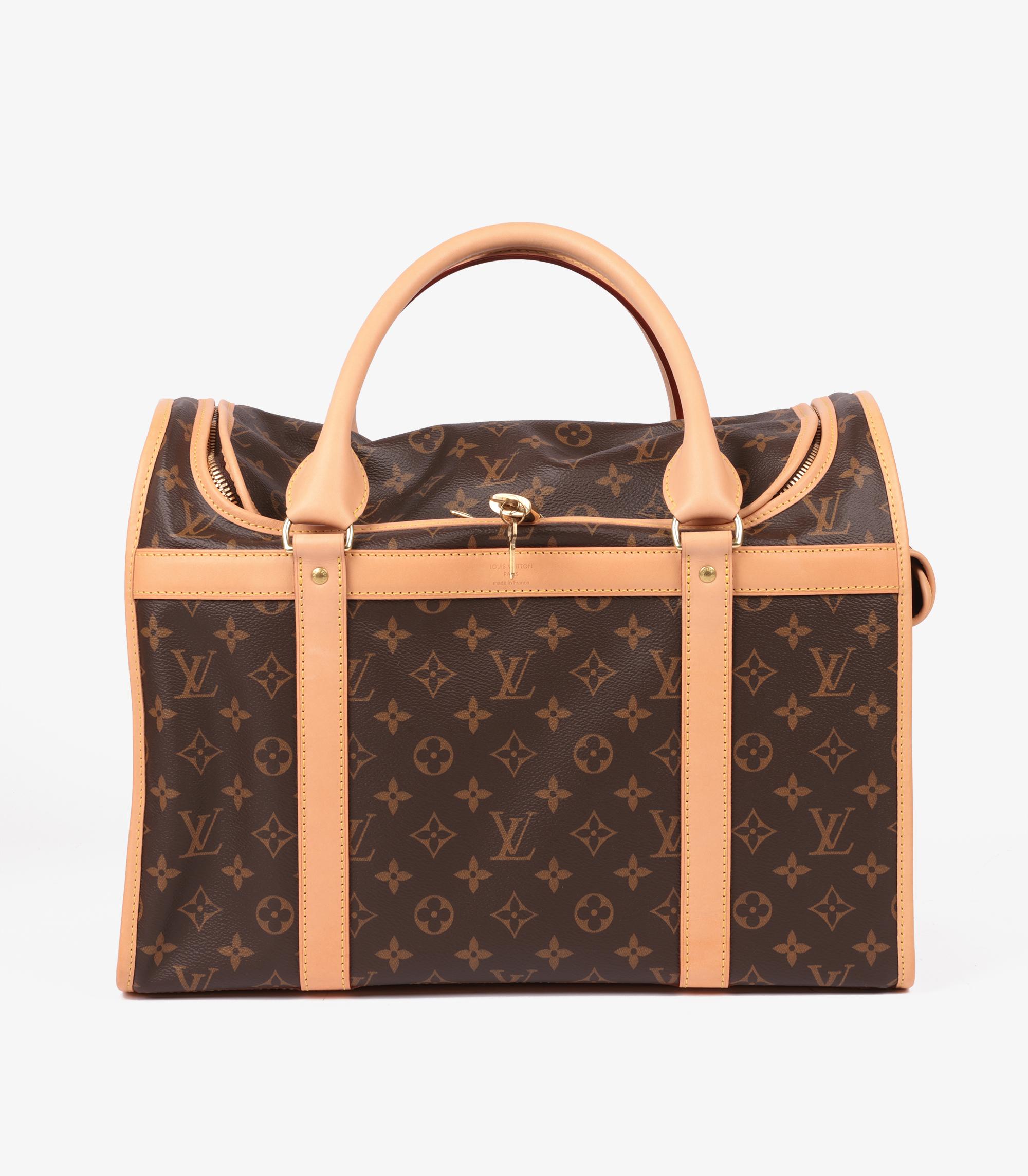 Black Louis Vuitton Brown Monogram Sac Chien 40 Pet Carrier