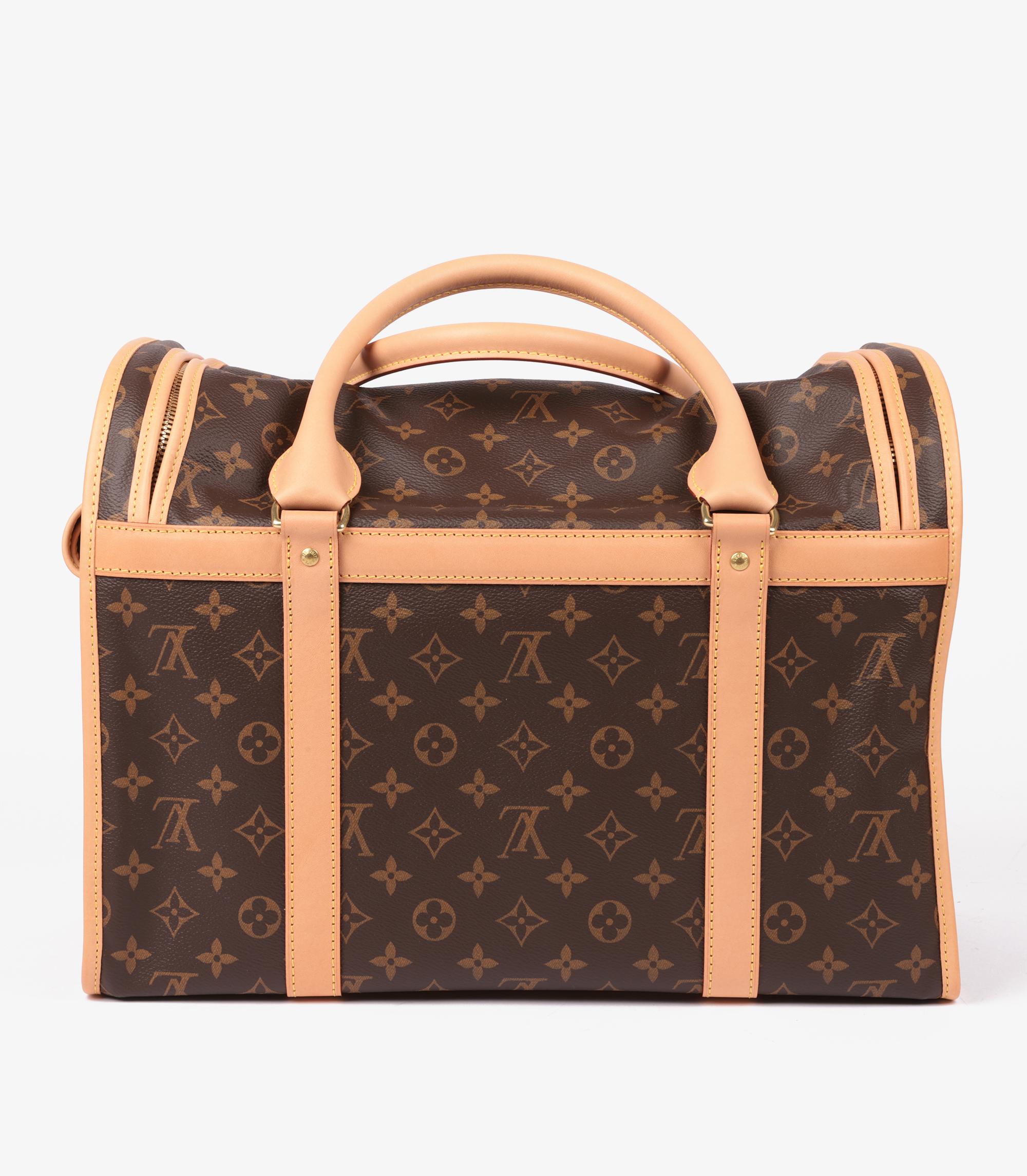 Louis Vuitton Brown Monogram Sac Chien 40 Pet Carrier 1