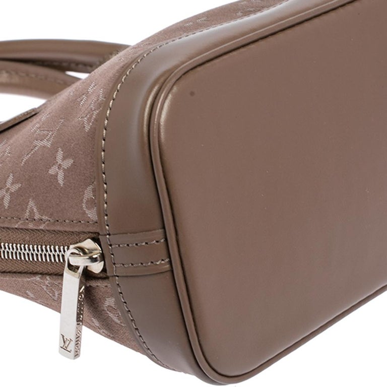Louis Vuitton Brown Monogram Satin And Leather Limited Edition Alma Mini Bag  at 1stDibs