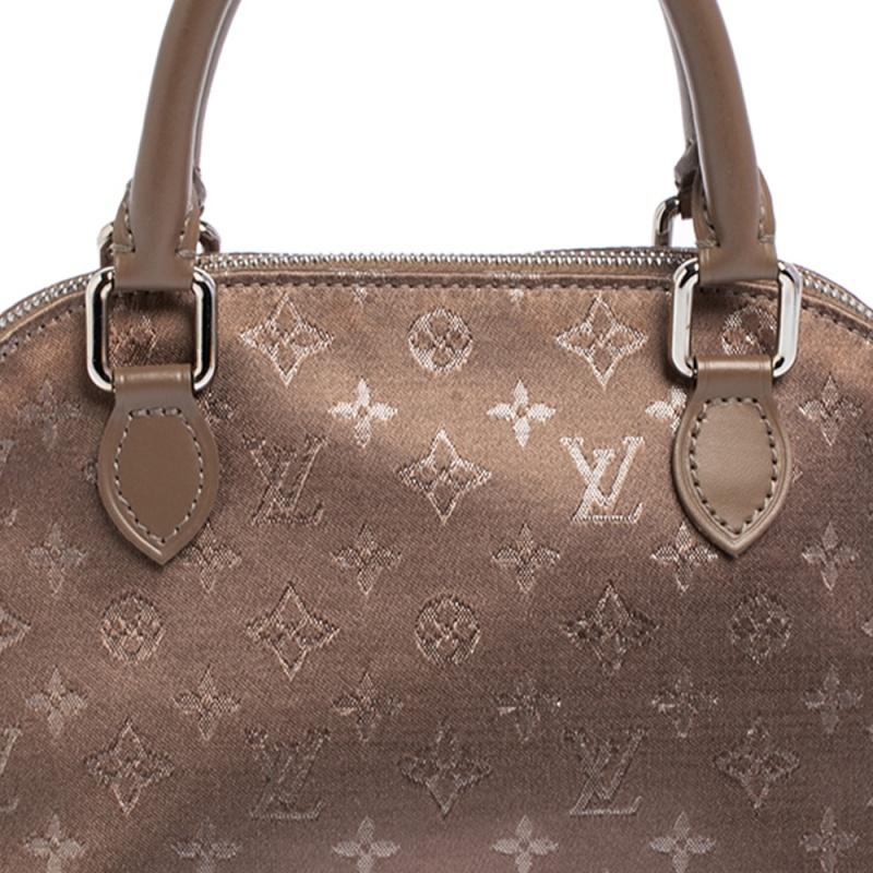 Louis Vuitton Brown Monogram Satin And Leather Limited Edition Alma Mini Bag 2