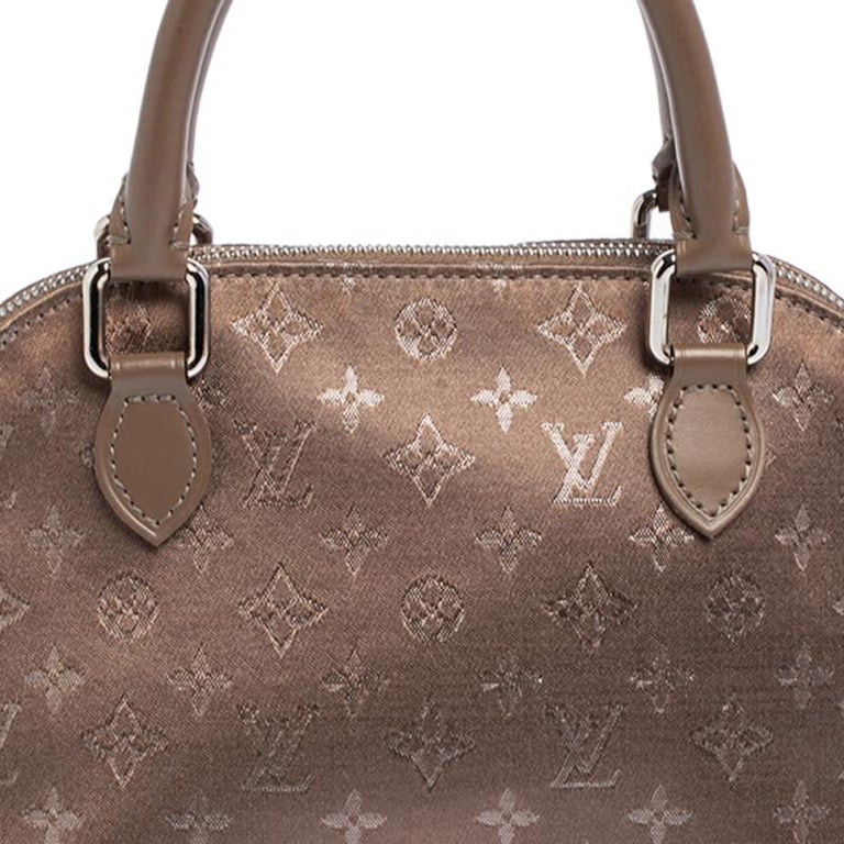 Louis Vuitton Brown Monogram Satin And Leather Limited Edition Alma Mini Bag