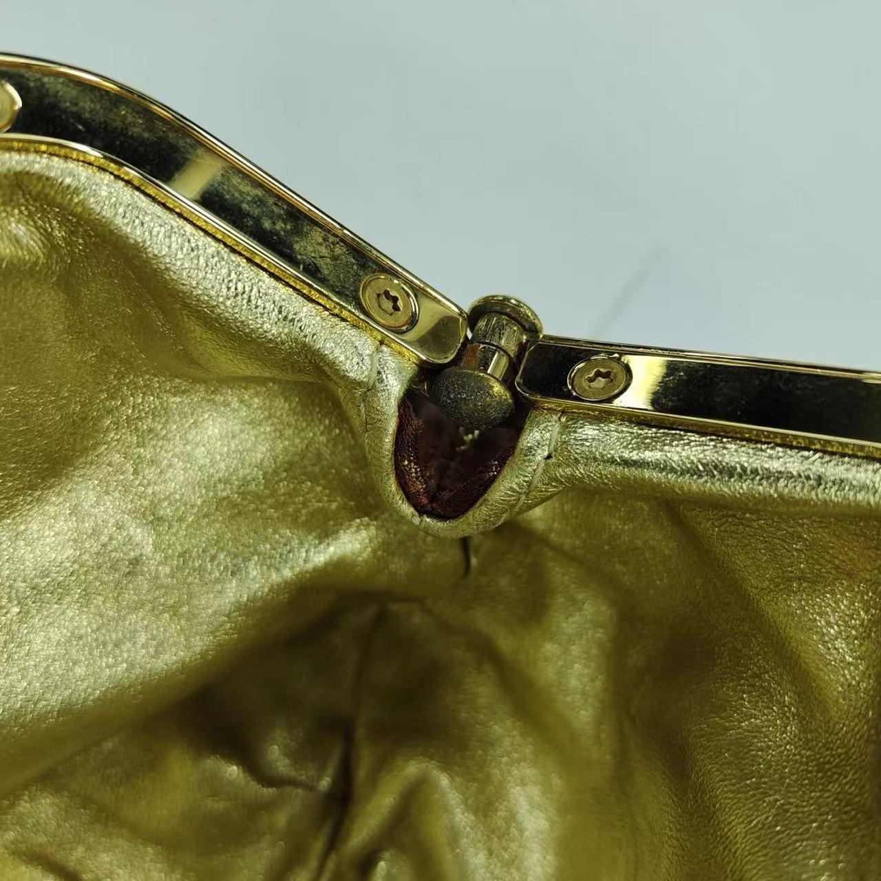 Women's Louis Vuitton Brown Monogram Satin Aumoniere Evening Clutch Bag For Sale