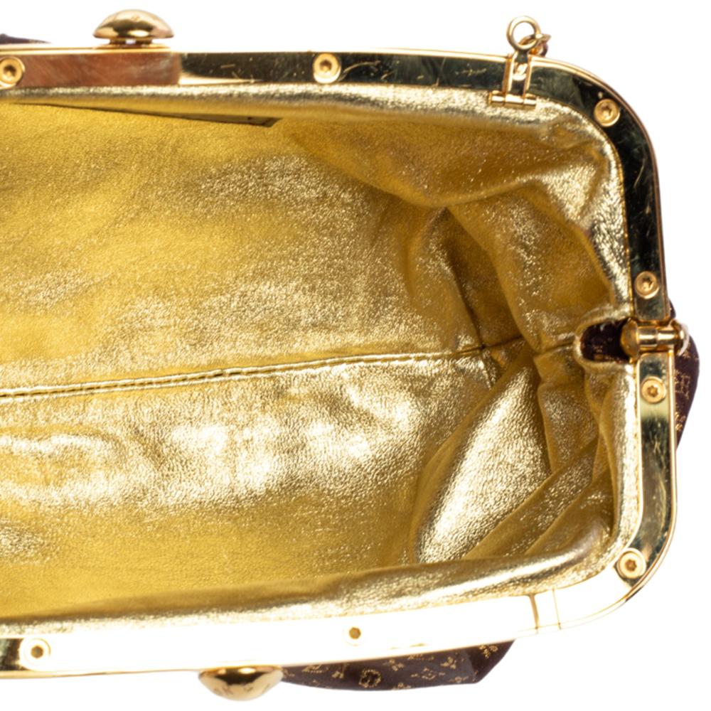 Louis Vuitton Brown Monogram Satin Limited Edition Aumoniere Bag 6
