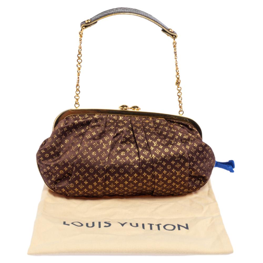 Louis Vuitton Brown Monogram Satin Limited Edition Aumoniere Bag 10