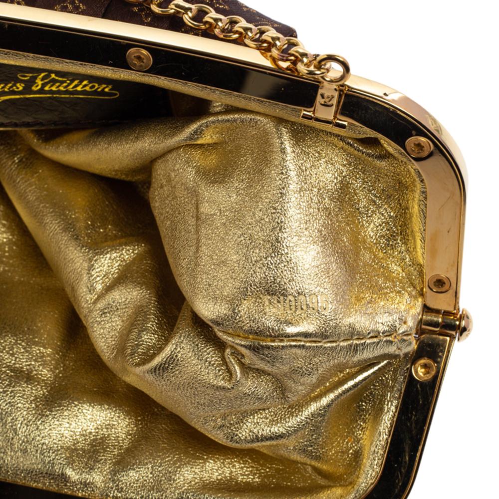 Louis Vuitton Brown Monogram Satin Limited Edition Aumoniere Bag 2