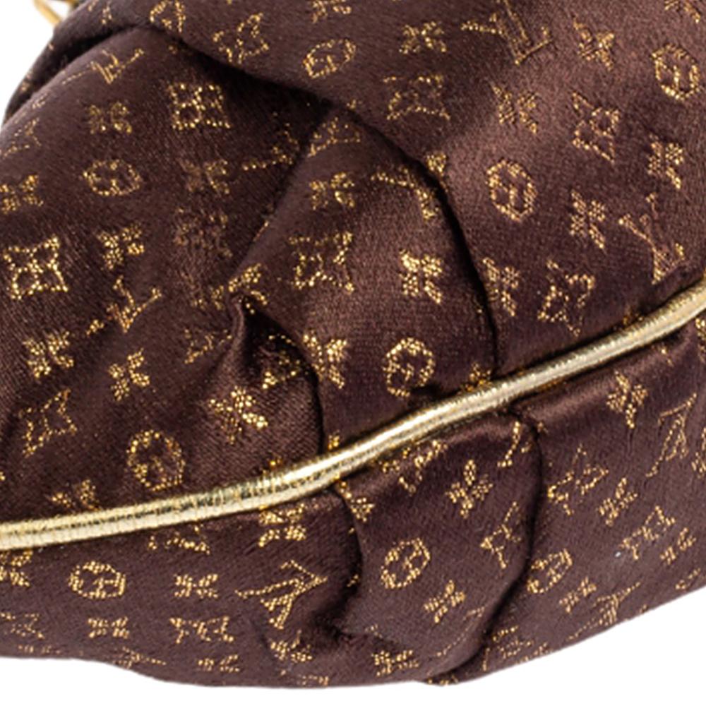 Louis Vuitton Brown Monogram Satin Limited Edition Aumoniere Bag 4