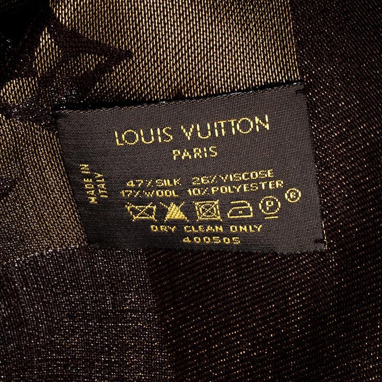 NEW 100%Auth Louis Vuitton Silk/Viscose/Wool Blue SO SHINE