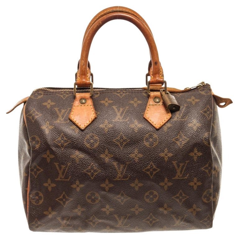 Louis Vuitton Speedy 25 Handtasche mit braunem Monogramm im Angebot bei  1stDibs