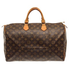 Louis Vuitton Brown Monogram Speedy 40 Satchel Bag