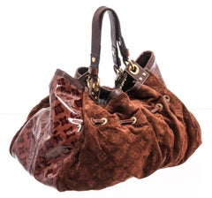 Louis Vuitton Brown Monogram Suede Leather Irene Coco Bag