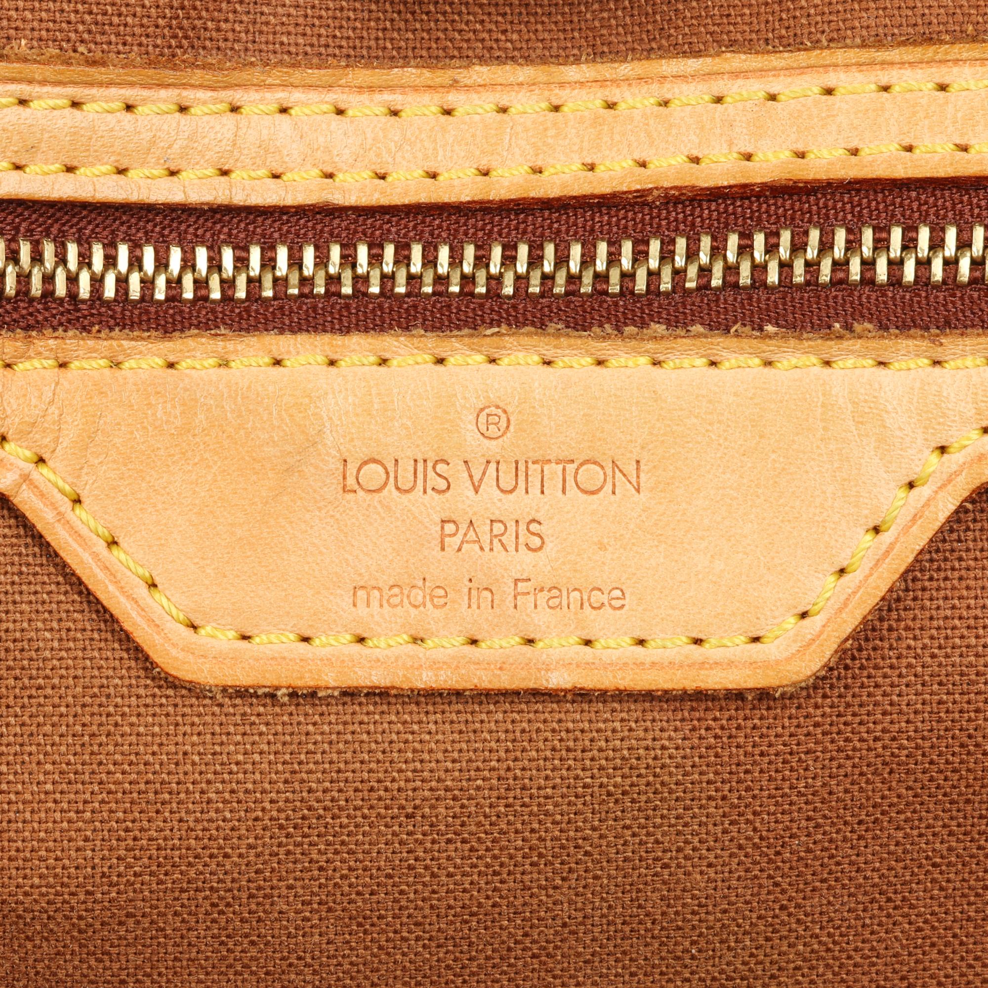 Louis Vuitton Brown Monogram & Vachetta Leather Vintage Porte Documents Pegase im Angebot 2