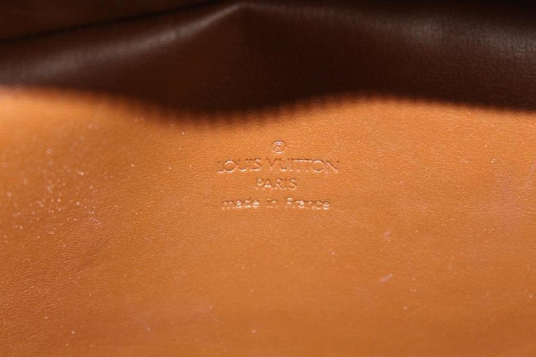 Authentic LOUIS VUITTON Tompkins Square Bronze Vernis Hand Bag #53196