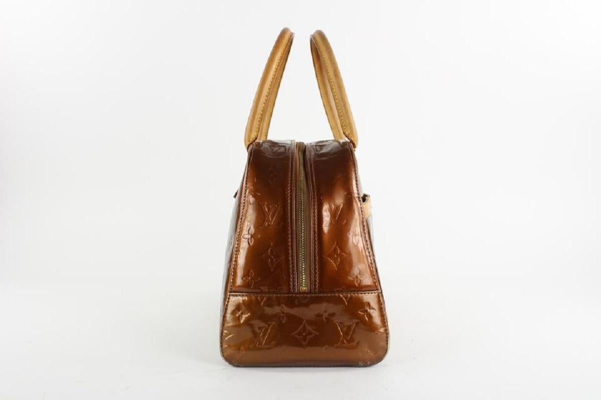Louis Vuitton Brown Monogram Vernis Copper Bronze Tompkins Square Bag  862136 For Sale 1