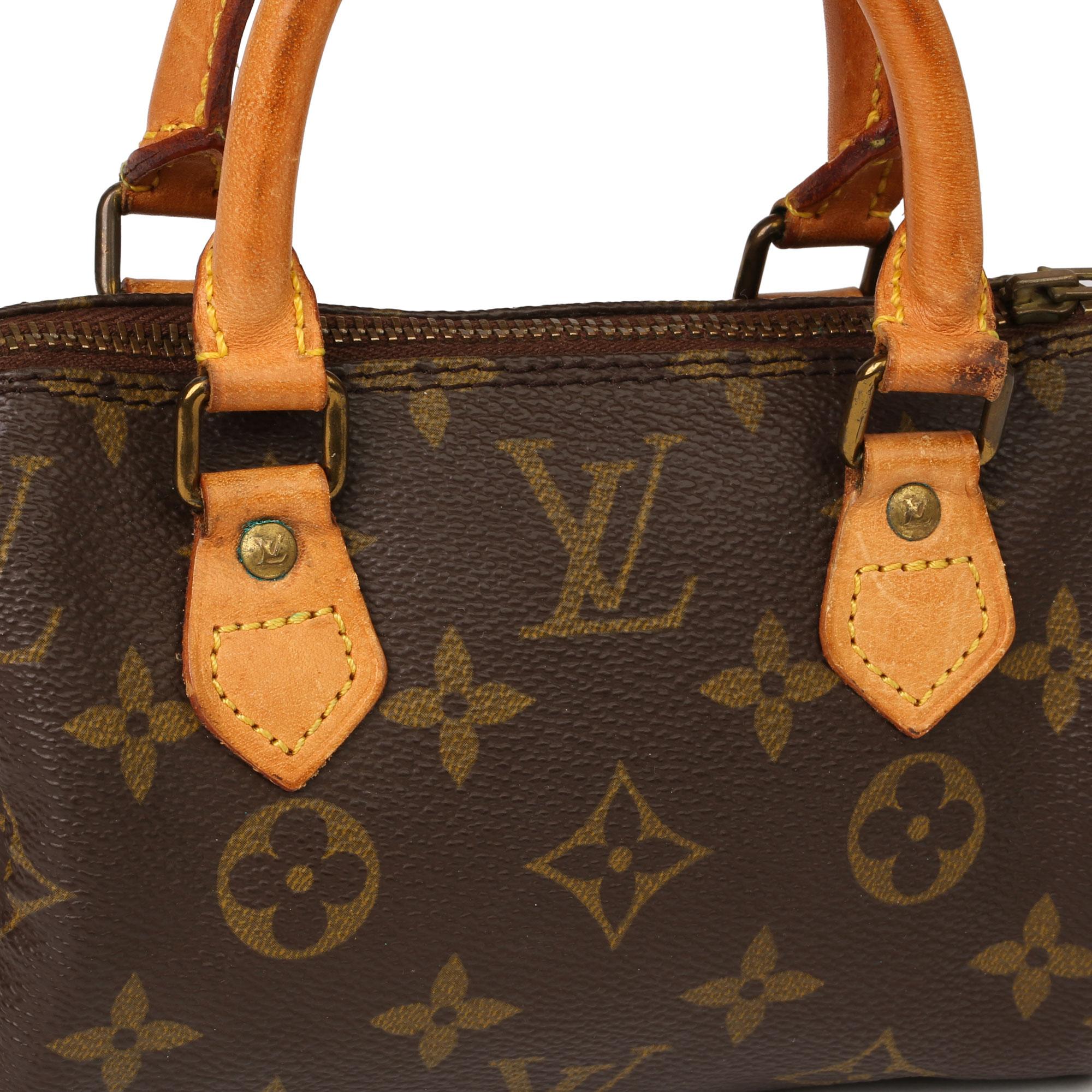Louis Vuitton Brown Monogram Vintage Mini HL Speedy In Excellent Condition In Bishop's Stortford, Hertfordshire
