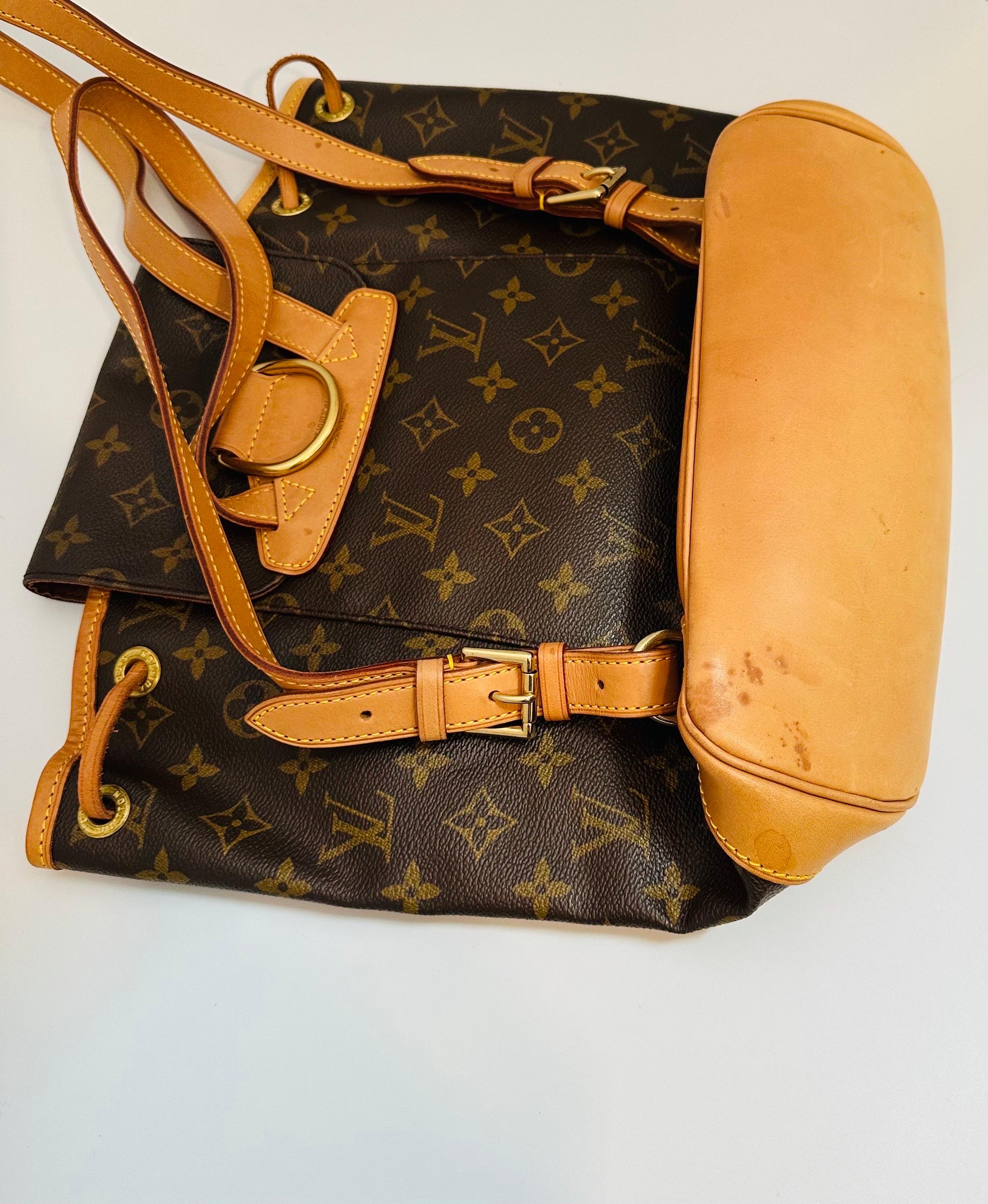 LOUIS VUITTON Brown Monogram  Vintage  Montsouris  Bagpack GM 6