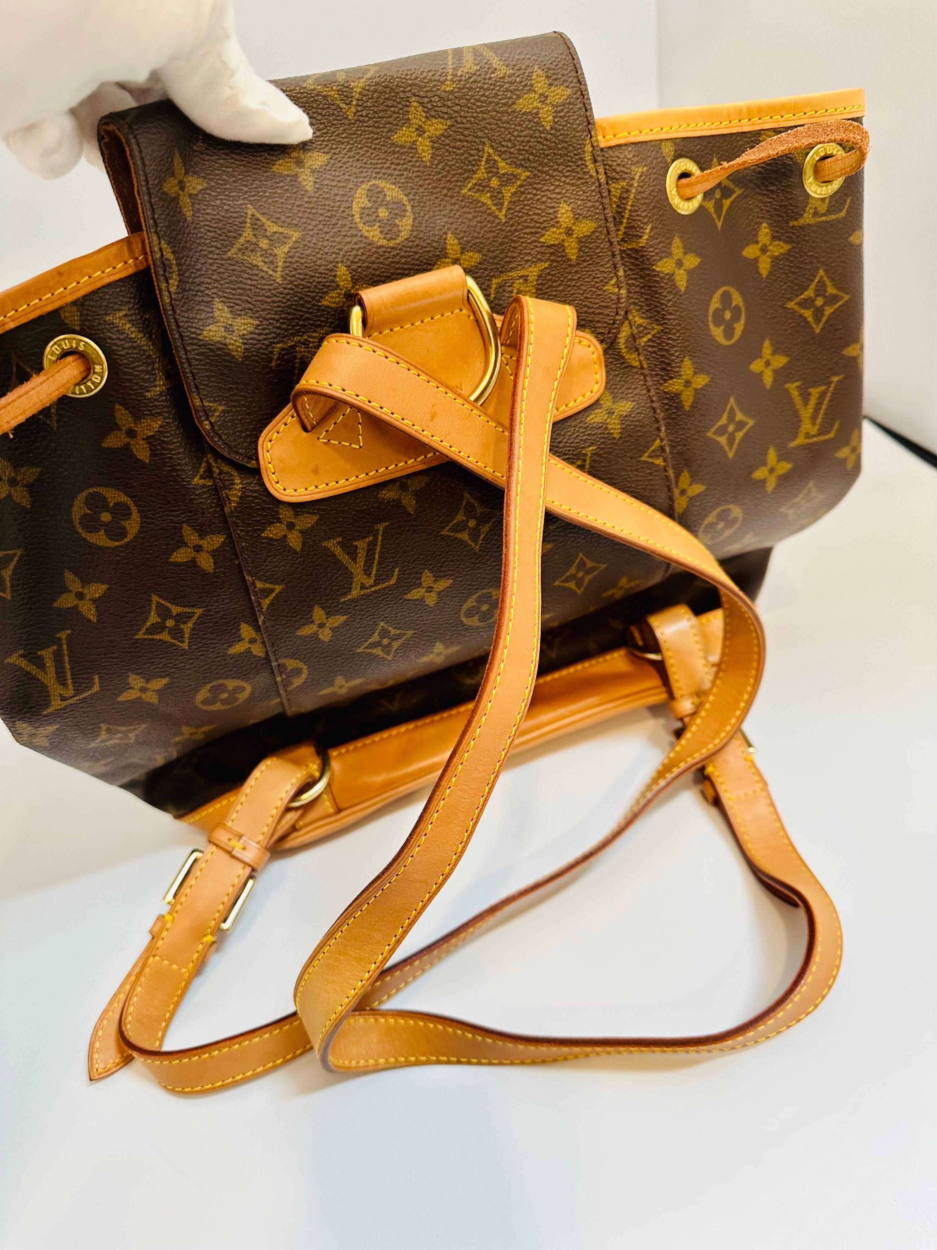 LOUIS VUITTON Brown Monogram  Vintage  Montsouris  Bagpack GM 10