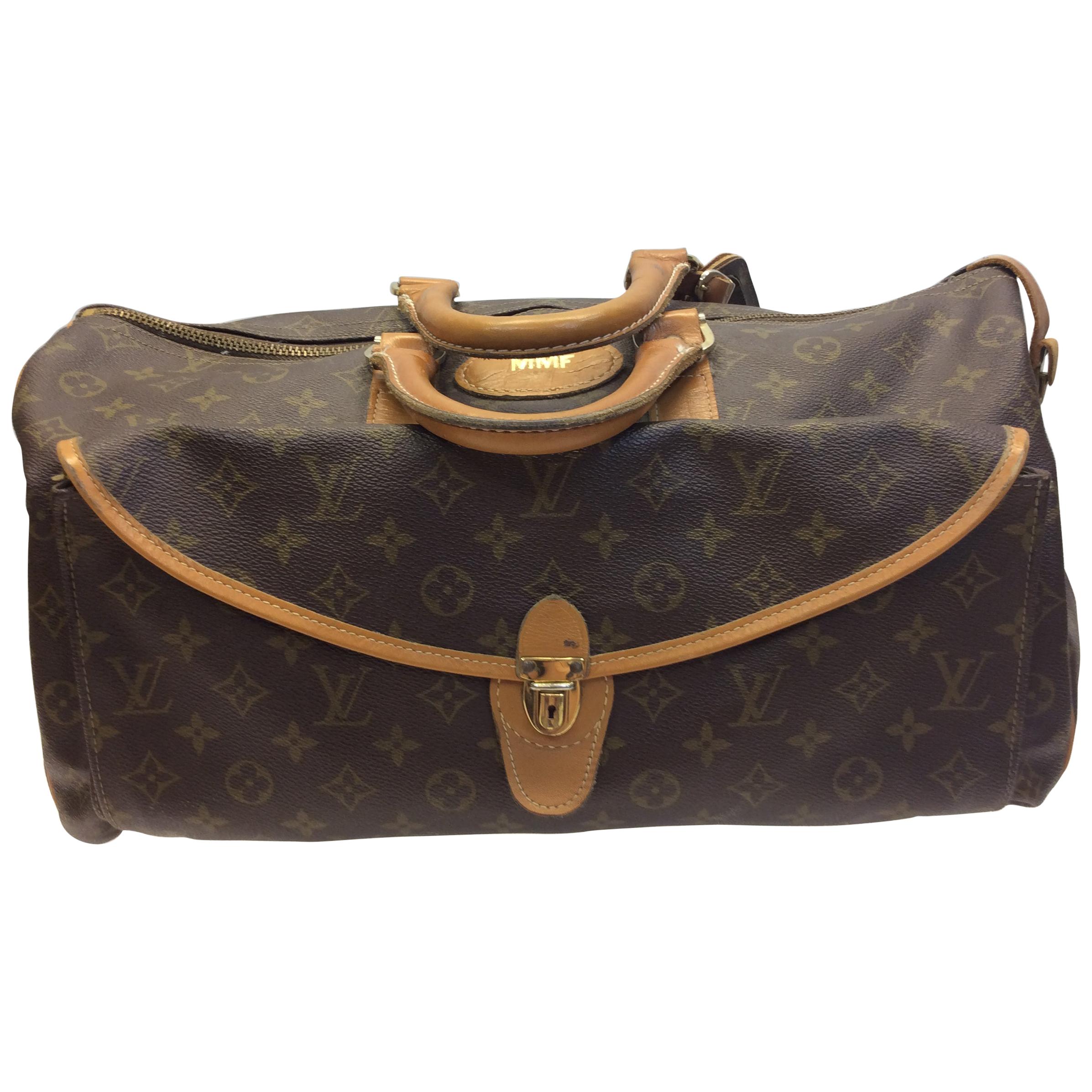 Louis Vuitton Brown Monogram Vintage Satchel For Sale