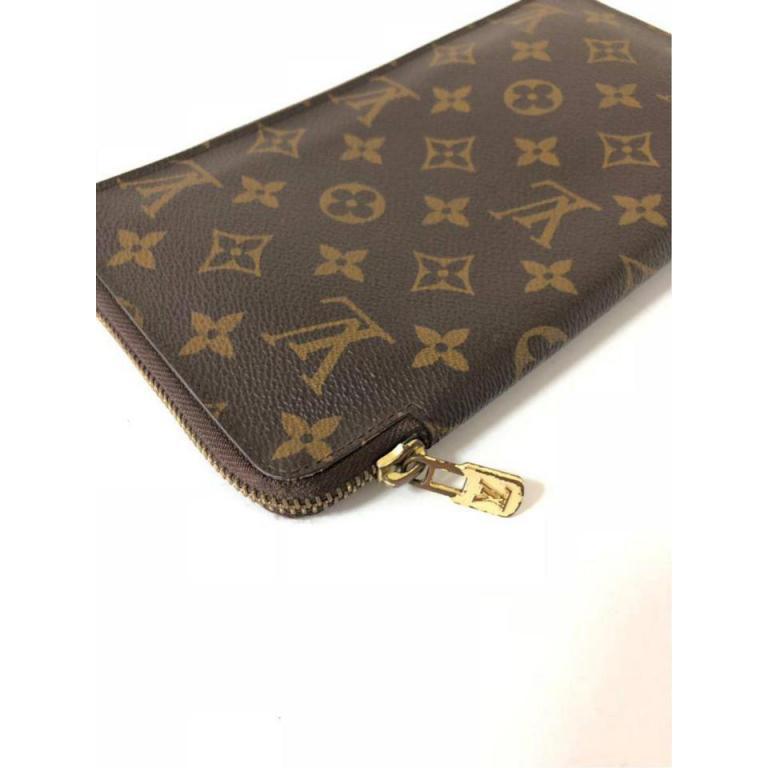 Louis Vuitton Brown Monogram Zip-around Zippy Organizer Travel 232103 Wallet For Sale 3