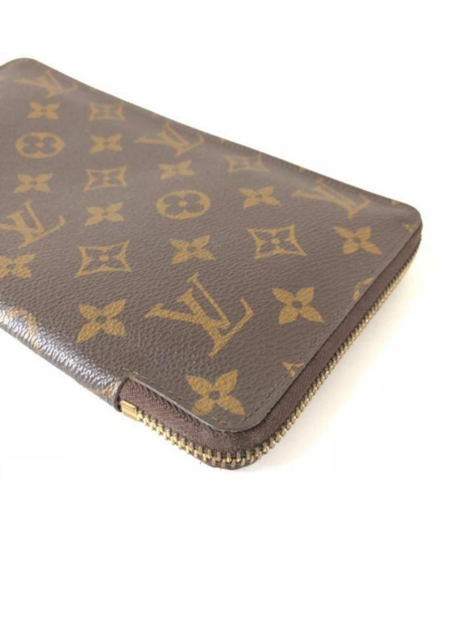 Louis Vuitton Brown Monogram Zip-around Zippy Organizer Travel 232103 Wallet For Sale 4