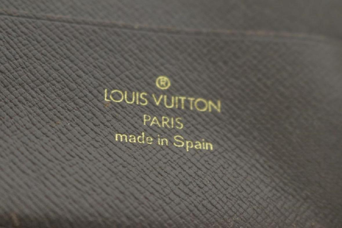 Louis Vuitton Brown Multiple Rare Centenaire Edition Damier Ebene Bifold 7lk1210 For Sale 1