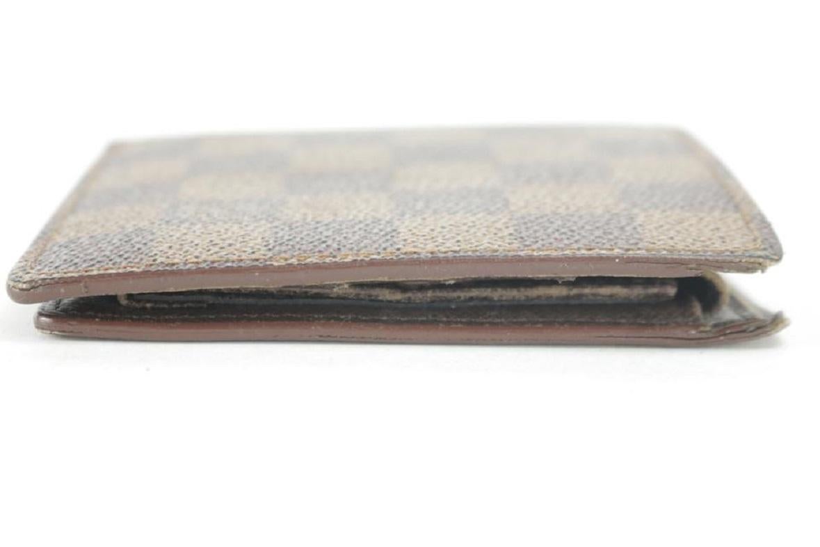 Louis Vuitton Brown Multiple Rare Centenaire Edition Damier Ebene Bifold 7lk1210 For Sale 5