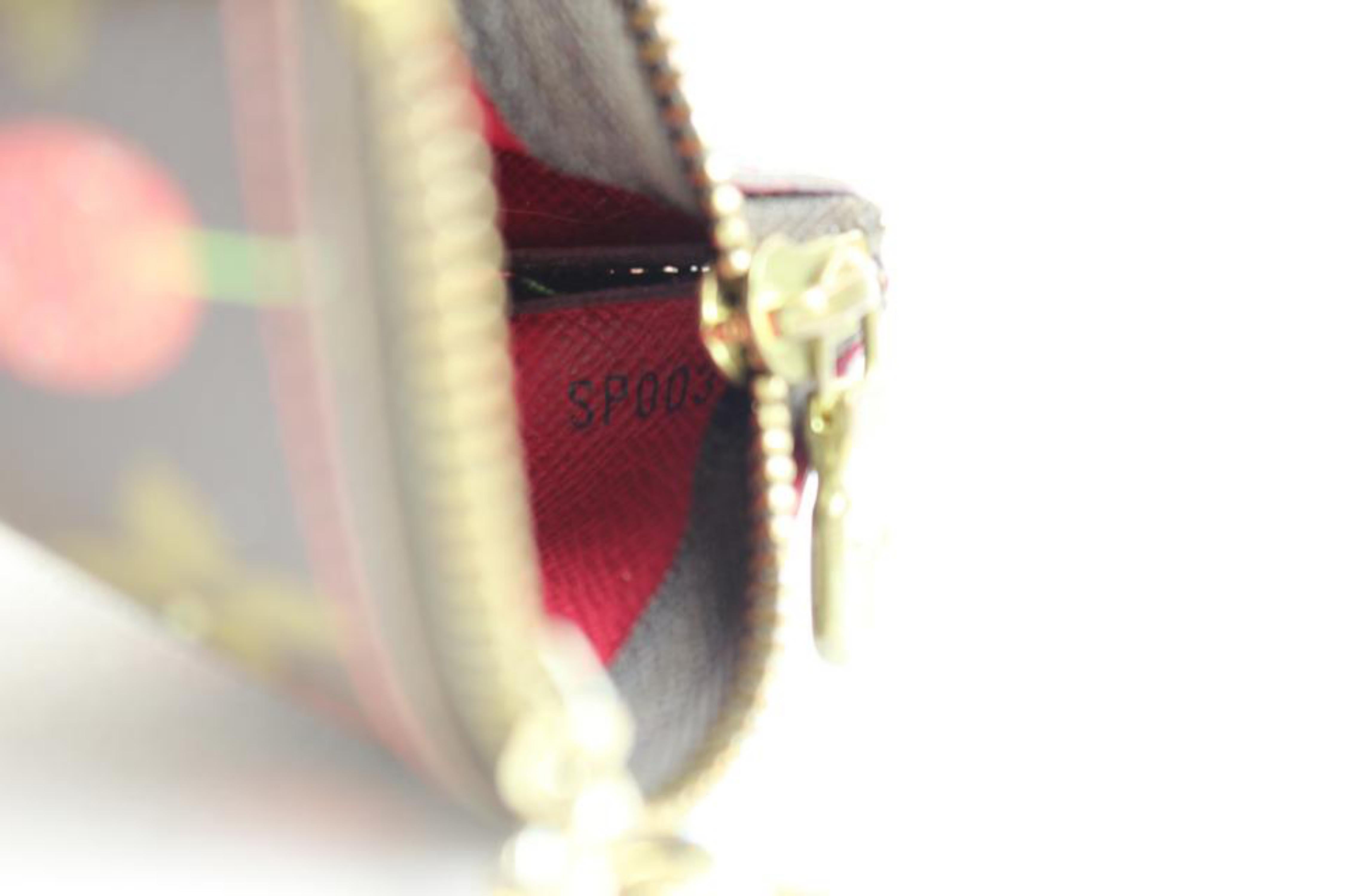 Louis Vuitton Brown Murakami Cherry Key Cles 215214 Wallet For Sale 5