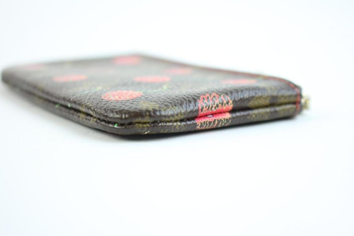 Gray Louis Vuitton Brown Murakami Cherry Key Cles 215214 Wallet For Sale
