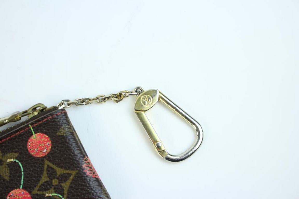 Louis Vuitton Brown Murakami Cherry Key Cles 215214 Wallet For Sale 1